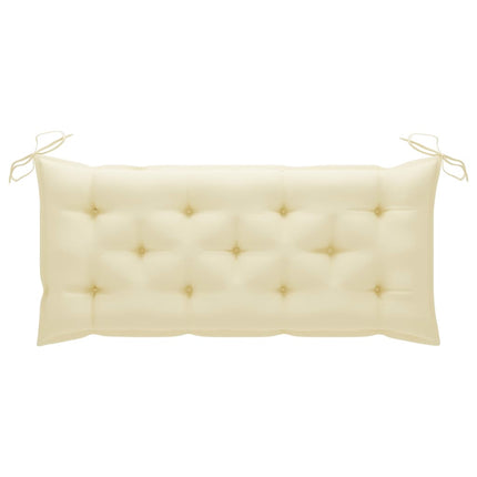 Trädgårdsbänk med dyna 120 cm bambu