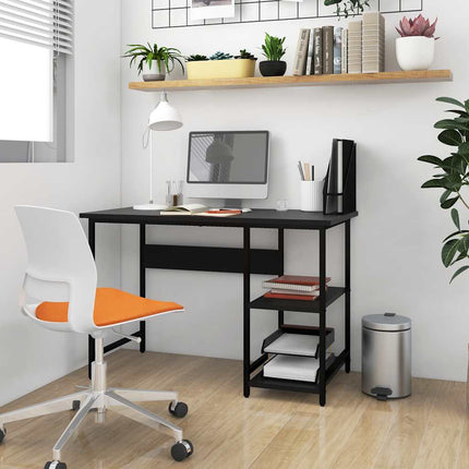 Datorbord svart 105x50x72 cm MDF och metall
