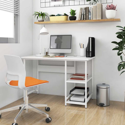 Datorbord vit 105x50x72 cm MDF och metall