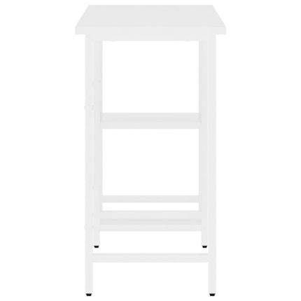 Datorbord vit 80x40x72 cm MDF och metall