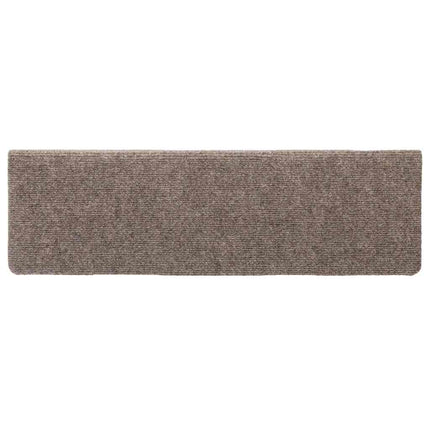 Trappmattor självhäftande 15 st 65x21x4 cm beige rektangulär kant