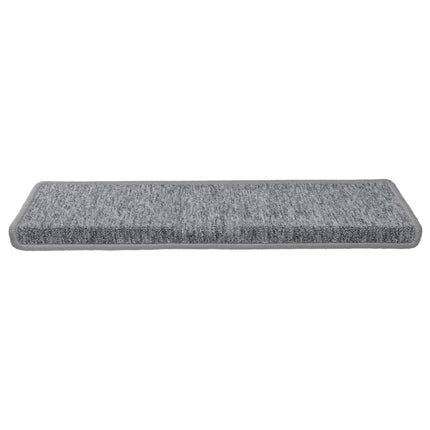 Trappmattor 15 st 65x21x4 cm ljusgrå rektangulär kant