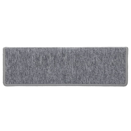 Trappmattor 15 st 65x21x4 cm ljusgrå rektangulär kant