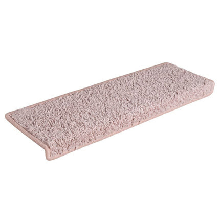 Trappmattor 15 st 65x21x4 cm ljusrosa rektangulär kant