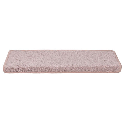 Trappmattor 15 st 65x21x4 cm ljusrosa rektangulär kant