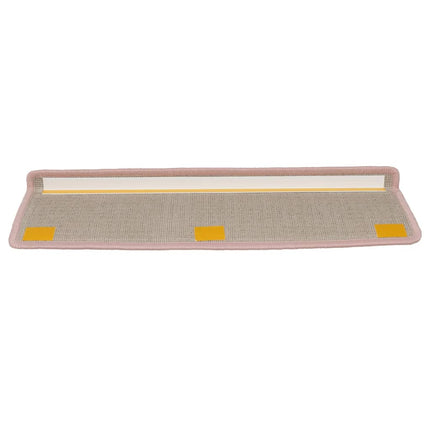 Trappmattor 15 st 65x21x4 cm ljusrosa rektangulär kant