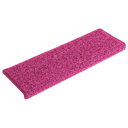 Trappmattor 15 st 65x21x4 cm rosa rektangulär kant