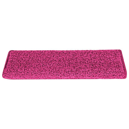 Trappmattor 15 st 65x21x4 cm rosa rektangulär kant