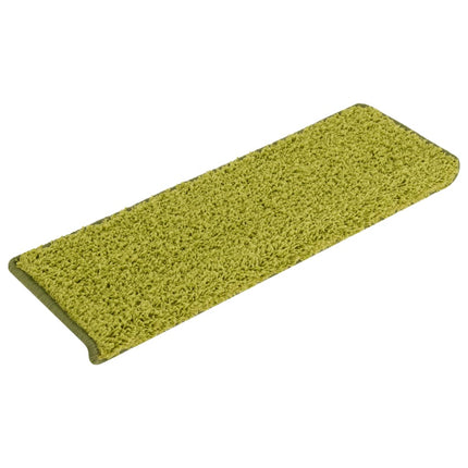 Trappmattor 15 st 65x21x4 cm gröna rektangulära kanter