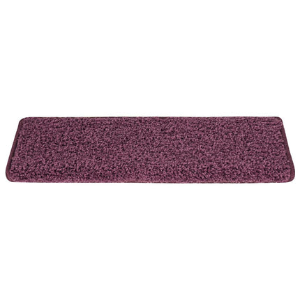 Trappmattor 15 st 65x21x4 cm mörklila rektangulär kant