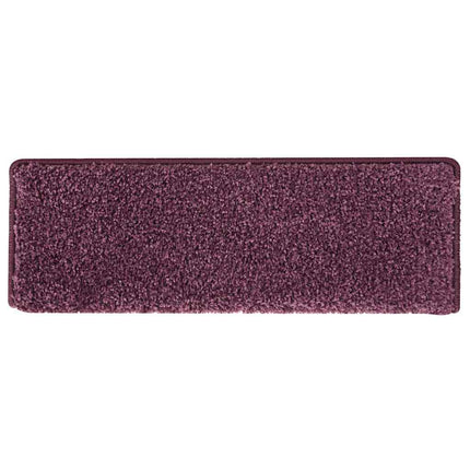 Trappmattor 15 st 65x21x4 cm mörklila rektangulär kant