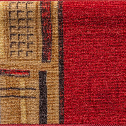 Trappstegsmattor självhäftande 15 st 65x21x4 cm röd