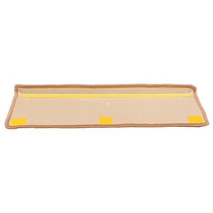 Trappstegsmattor självhäftande 15 st 65x21x4 cm beige