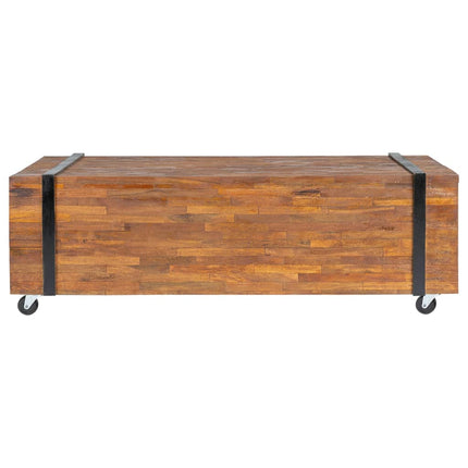 Soffbord 110x45x38 cm massiv teak