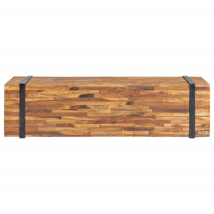 Tv-bänk 110x30x32,5 cm massiv teak