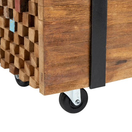 Tv-bänk 110x30x32,5 cm massiv teak