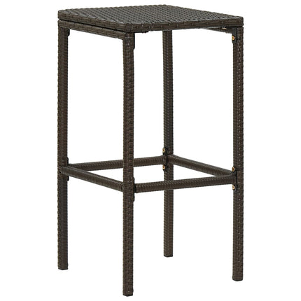 Trädgårdsbar med dynor 8 delar konstrotting brun