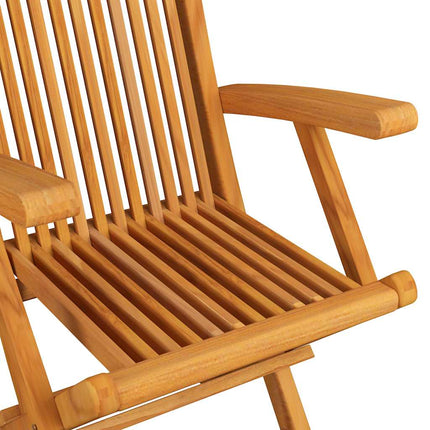 Trädgårdsstolar med beige dynor 4 st massiv teak