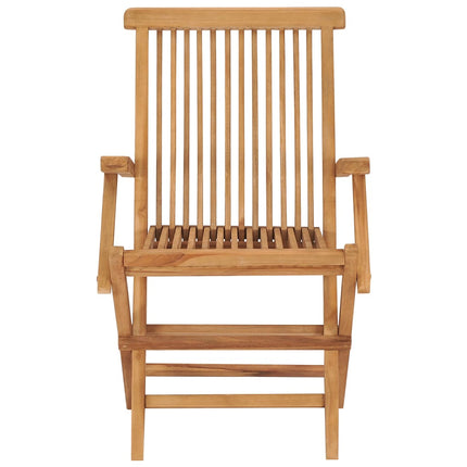 Trädgårdsstolar med beige dynor 4 st massiv teak