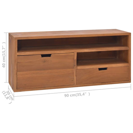 TV-bänk 90x30x40 cm massiv teak