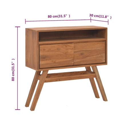 Avlastningsbord 80x30x80 cm massiv teak