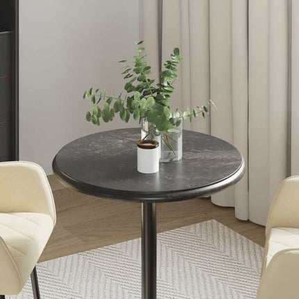 Bordsskiva svart Ø50x2,5 cm marmor