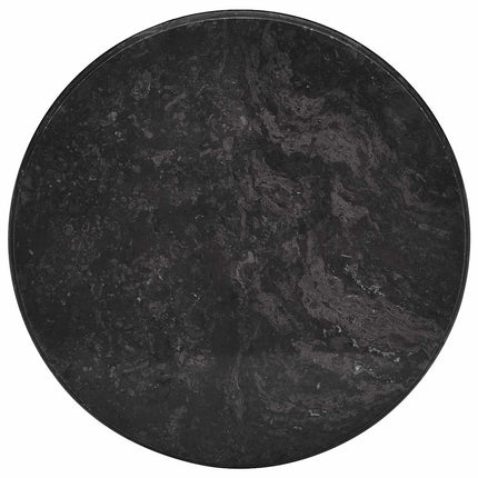Bordsskiva svart Ø50x2,5 cm marmor