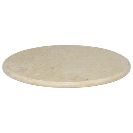 Bordsskiva gräddvit Ø60x2,5 cm marmor