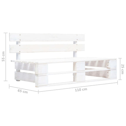Mittensektion till pallsoffa vit impregnerad furu