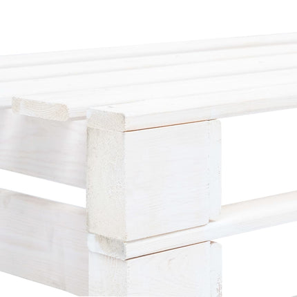 Mittensektion till pallsoffa vit impregnerad furu