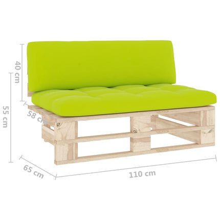 Mittensektion till pallsoffa impregnerad furu