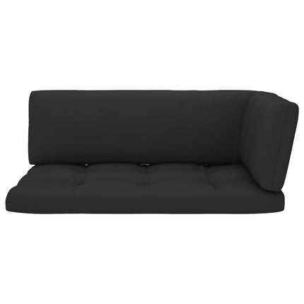 Hörnsektion till pallsoffa svart impregnerad furu
