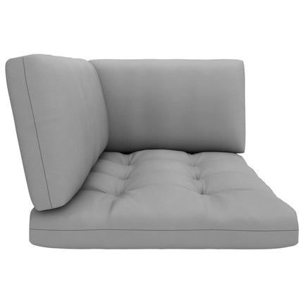 Pallsoffa 2-sits med dynor svart impregnerad furu