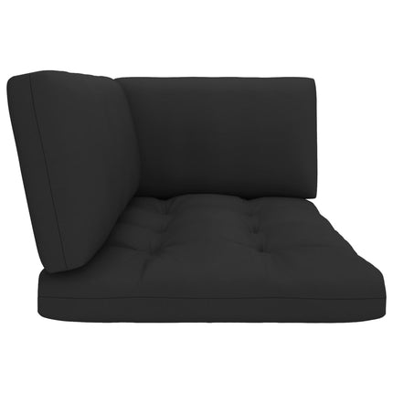 Pallsoffa 2-sits med dynor svart impregnerad furu