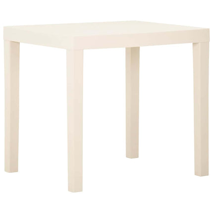 Trädgårdsbord vit 79x65x72 cm plast