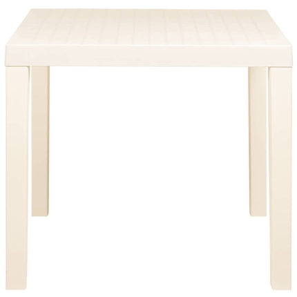 Trädgårdsbord vit 79x65x72 cm plast