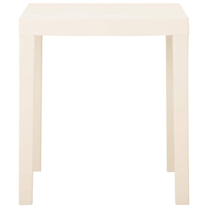 Trädgårdsbord vit 79x65x72 cm plast