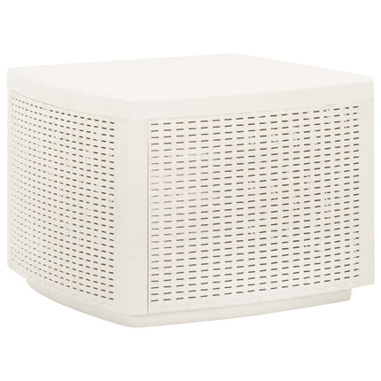 Trädgårdsbord vit 53x53x40 cm plast