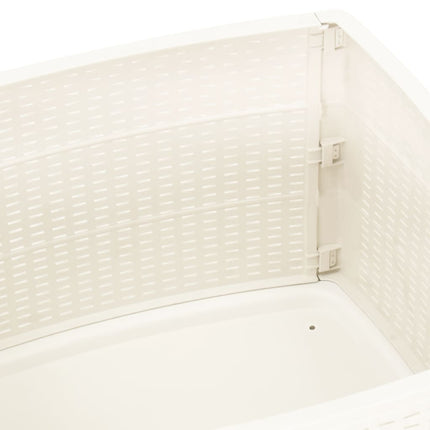 Trädgårdsbord vit 53x53x40 cm plast