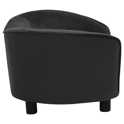 Hundsoffa svart 69x49x40 cm plysch och konstläder