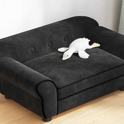 Hundsoffa svart 72x45x30 cm plysch