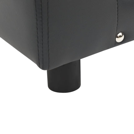 Hundsoffa mörkgrå 81x43x31 cm plysch och konstläder