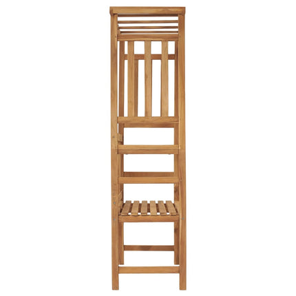 Trädgårdsbänk med pergola 115 cm massiv teak
