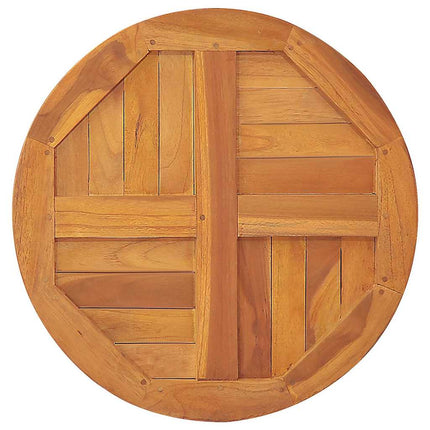Bordsskiva i massiv teak rund 2,5 cm 50 cm