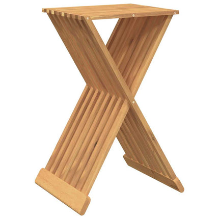 Hopfällbar pall 40x32,5x70 cm massiv teak