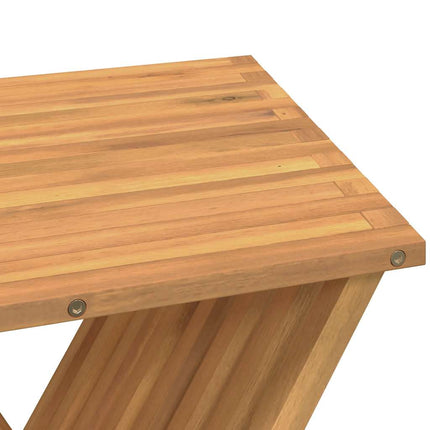 Hopfällbar pall 40x32,5x70 cm massiv teak