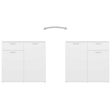 Skåp vit 80x36x75 cm konstruerat trä