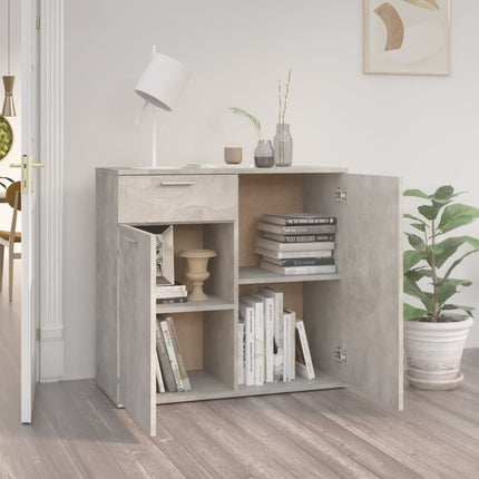 Skänk betonggrå 80x36x75 cm konstruerat trä
