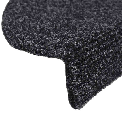 Trappmattor självhäftande 5 st 56x17x3 cm svarta halvrunda