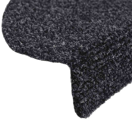 Trappmattor självhäftande 10 st 56x17x3 cm svarta halvrunda